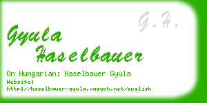 gyula haselbauer business card